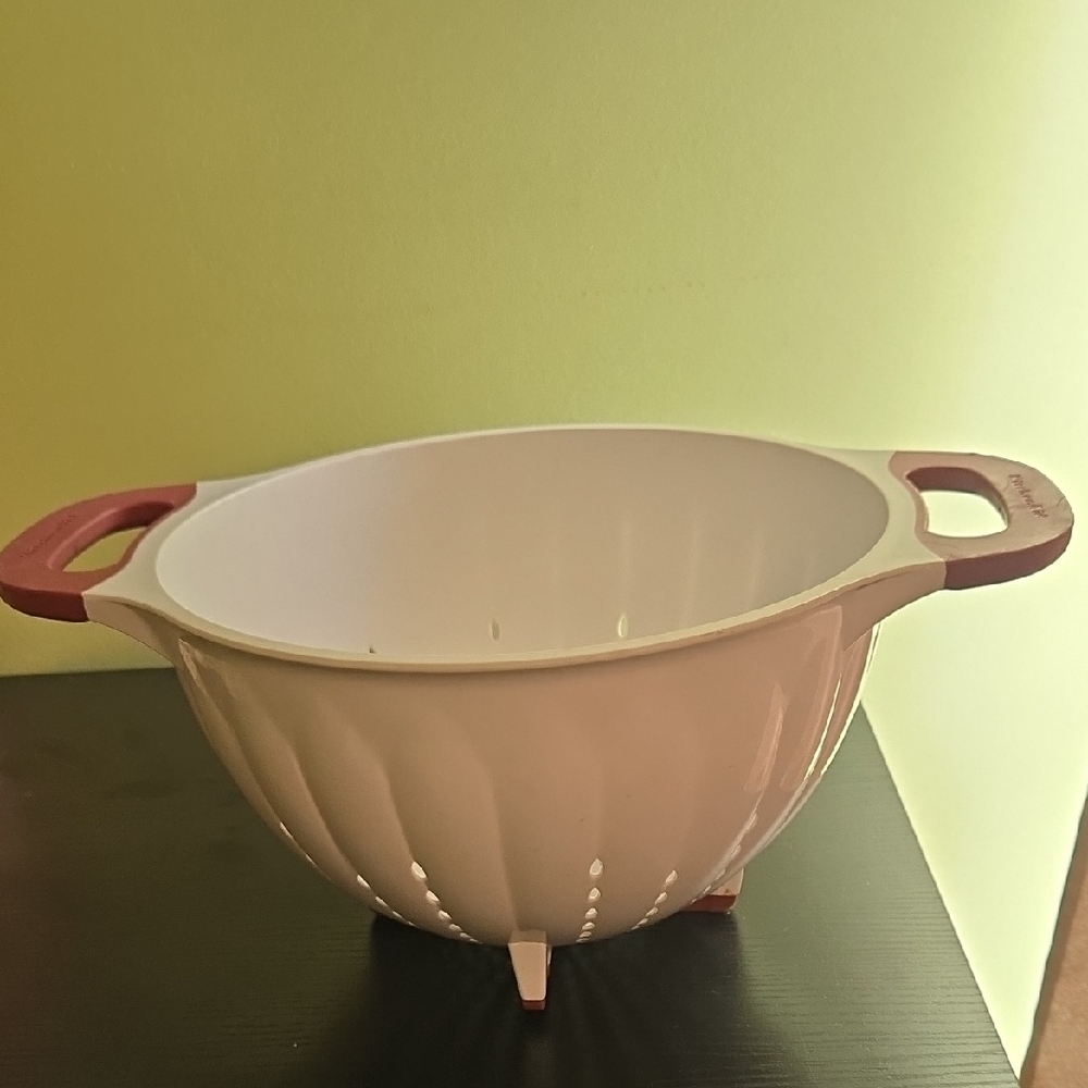 Red And White KitchenAid Colander